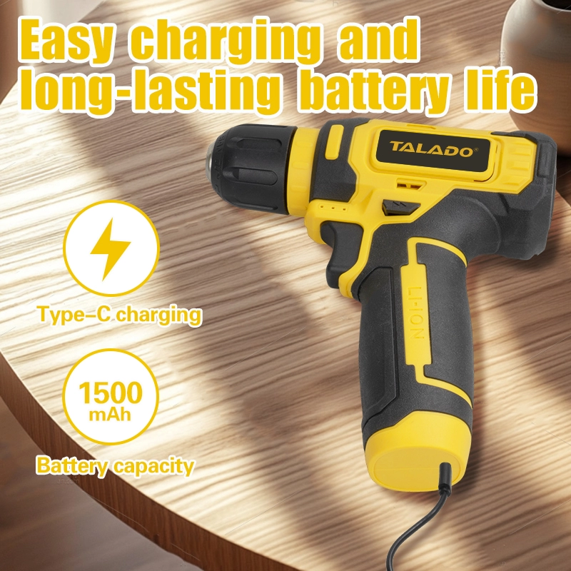 M&aacute;y khoan kh&ocirc;ng d&acirc;y mini 8V Type C M&aacute;y khoan điện gia đ&igrave;nh sạc nhanh
