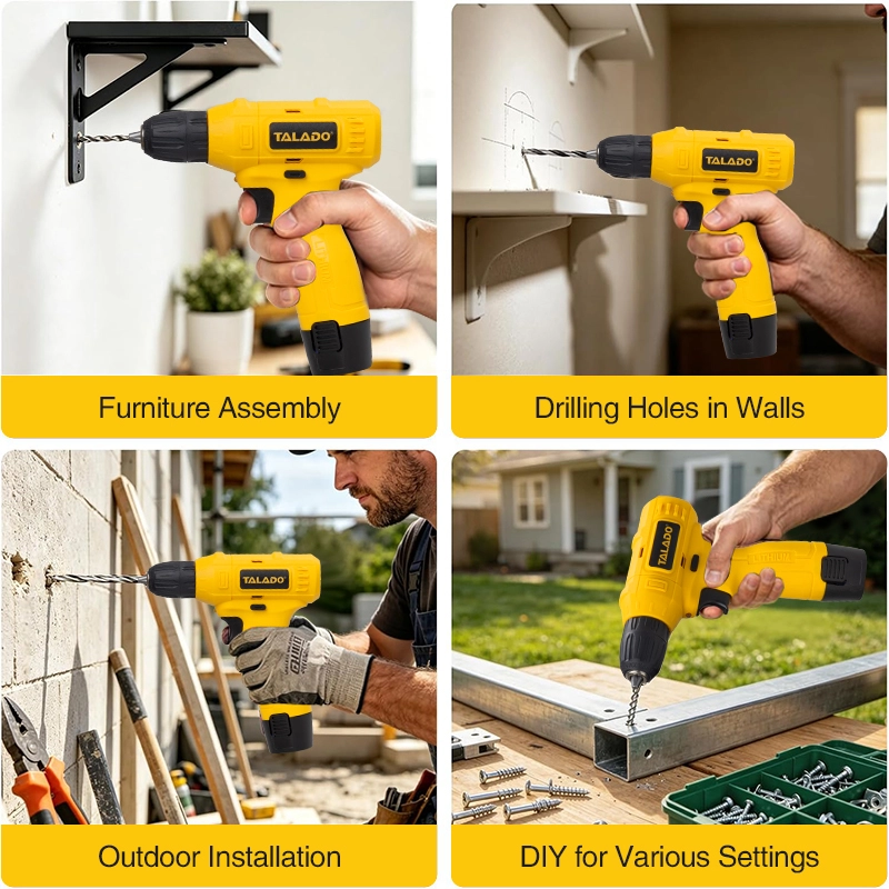 M&aacute;y khoan kh&ocirc;ng d&acirc;y nhẹ c&oacute; thể sạc lại 12V cho c&aacute;c dự &aacute;n DIY v&agrave; gia đ&igrave;nh
