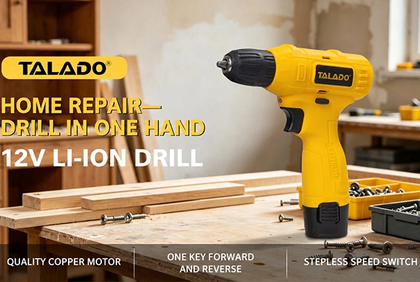 TALADO H&agrave;ng mới về: M&aacute;y khoan kh&ocirc;ng d&acirc;y Li-ion 12V ML-D015 để bảo tr&igrave; tại nh&agrave; &amp; tự l&agrave;m đa năng